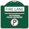 Signmission Fire Lane No Parking Police Enforced W/ No Parking Heavy-Gauge Alum Sign, 18" x 18", GW-1818-24005 A-DES-GW-1818-24005 - alternate 1